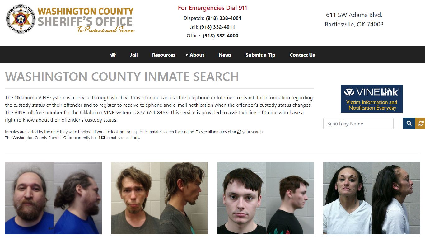 Inmate Search - Washington County Sheriff's Office